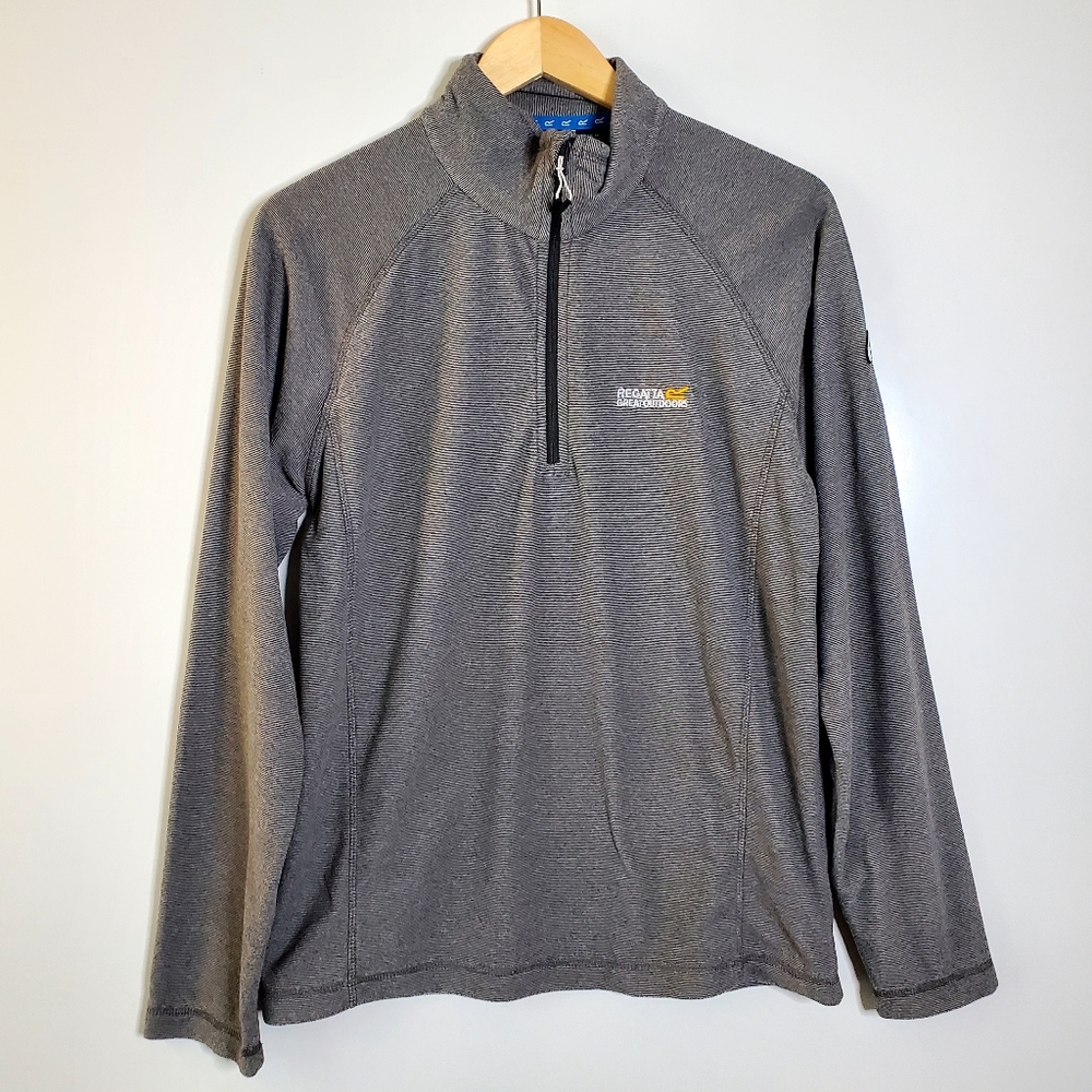 Regatta Great Outdoors 1/4 Zip Fleece lightweight Grey super soft Sweatshirt M